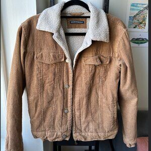 Brandy Melville Tan corduroy trucker jacket